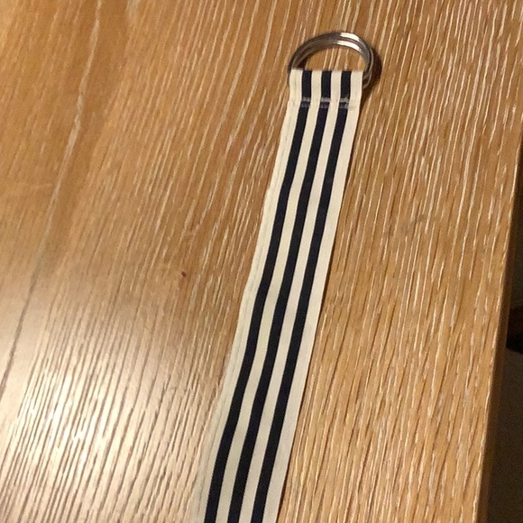 Ladies/misses navy and white ribbon belt - Picture 2 of 5